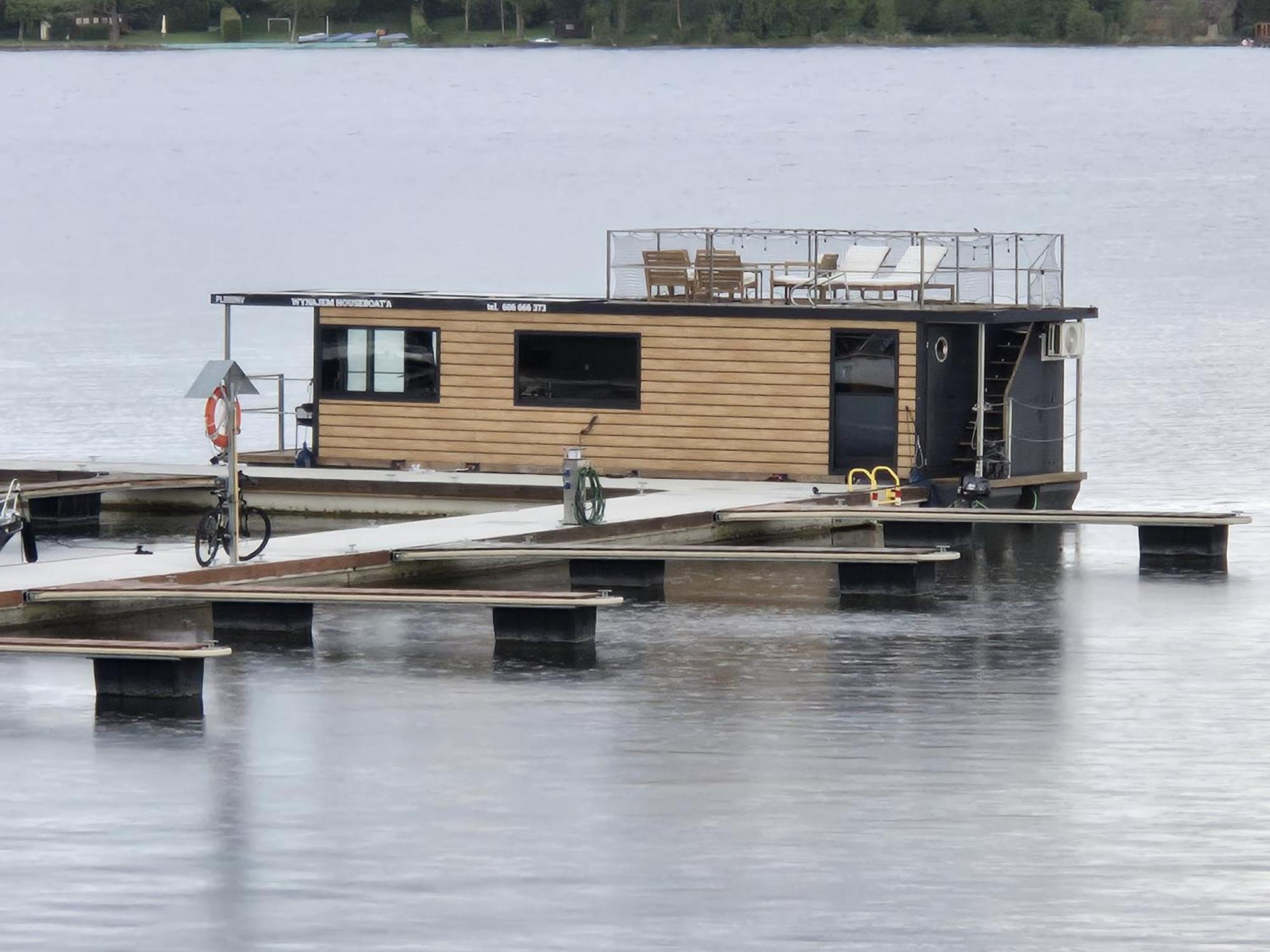 Domek Na Wodzie - Houseboat -Sauna, Taras Na Dachu, Dwie Sypialnie มิโคไวกี ภายนอก รูปภาพ